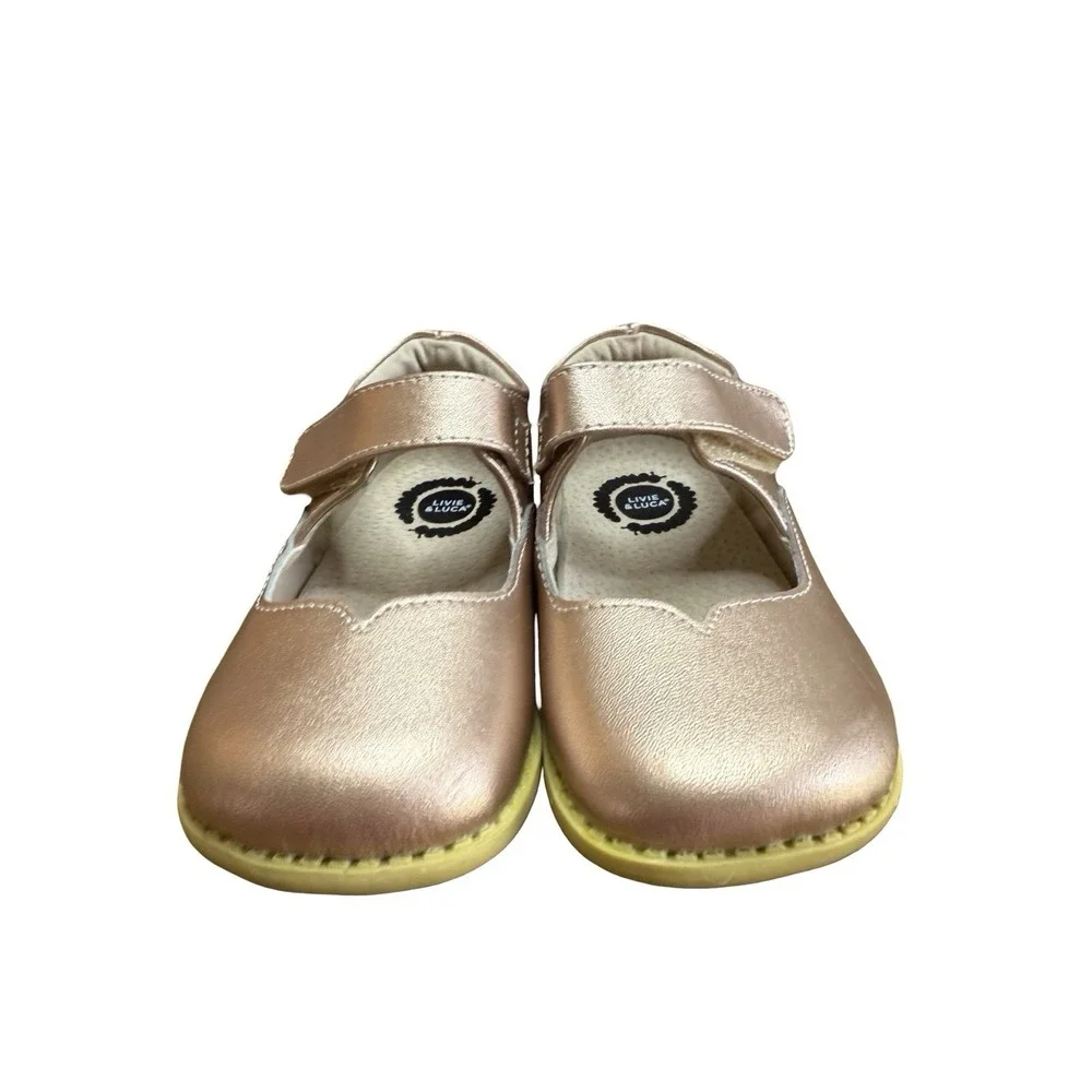 Livie & Luca lot of 2 pairs silver petals‎ size 6 rose size 7 mary janes girls